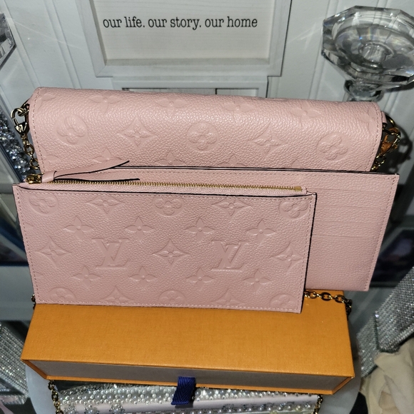 NWT 💯 Authentic Louis vuitton Felicie GM Rose Pink - Picture 3 of 13